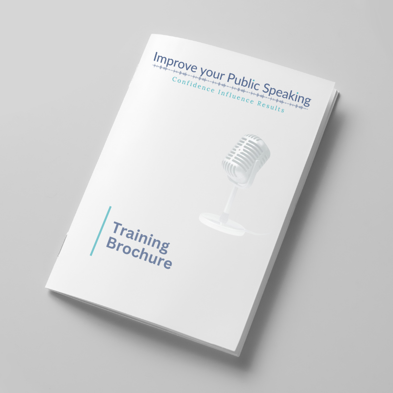 Image of a training brochure against a grey background